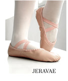 Clinton Split Sole Leather Ballet Technique Dance Shoes For Girls, Boys and Teens.  Available in Black or Nude Pink