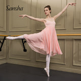 Gabrielle Sansha Camisole Leotard with Long Lyrical Ballet Chiffon Attached Skirt