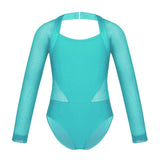 Christine Long Sleeve Ballet Leotard with Mesh Sleeves and Cutouts. Available in Black