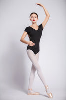 Amy Adult Black Floral Leotard with Short Sleeves. Available in Floral Lace or Plain Black Lace.