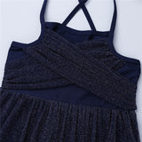 Alyssa Girl's Shimmer Lyrical Leotard with Attached Skirt. Available in 4 Colors.