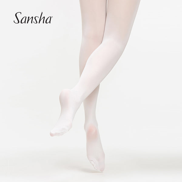 Sansha Child and Adult Soft Ballet Footed Dance Tights T99 Available in Black, White and Ballet Pink