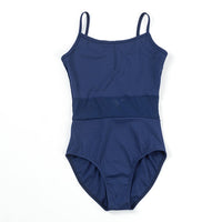Bria Spaghetti Strap Ladies Ballet or Dance Leotard with Mesh Front and Back Panels. Available in 4 Colors.
