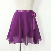 Olivia Ballet Dance Skirt For Adult or Children Chiffon with Satin Ribbon Tie Closure. Available in 9 Colors