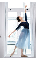 Calla Adult ballet leotard With Floral Velvet Burnout Design in Navy Blue or Ruby Red
