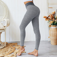 Amber Detailed Yoga/Workout Leggings with Dimensional Pattern Available in 3 Colors. Features Rouched Back Detail and Smooth Waistband