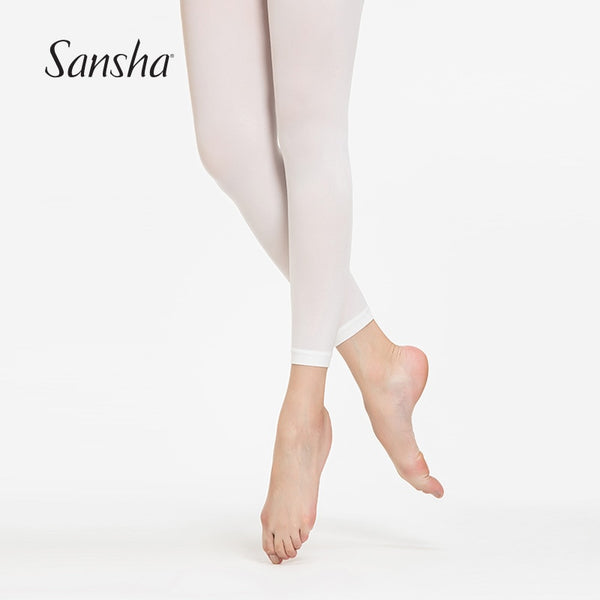 Sansha Teen, Adult Footless Ballet Dance Tights, Great for Modern Available in Black, Pink and White T87